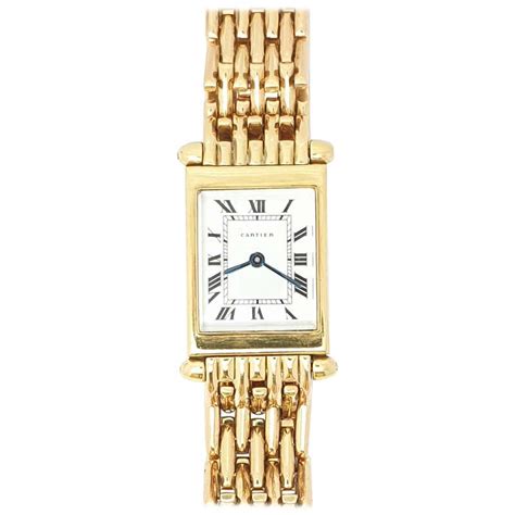 womens gold cartier watch|18 karat gold cartier watch.